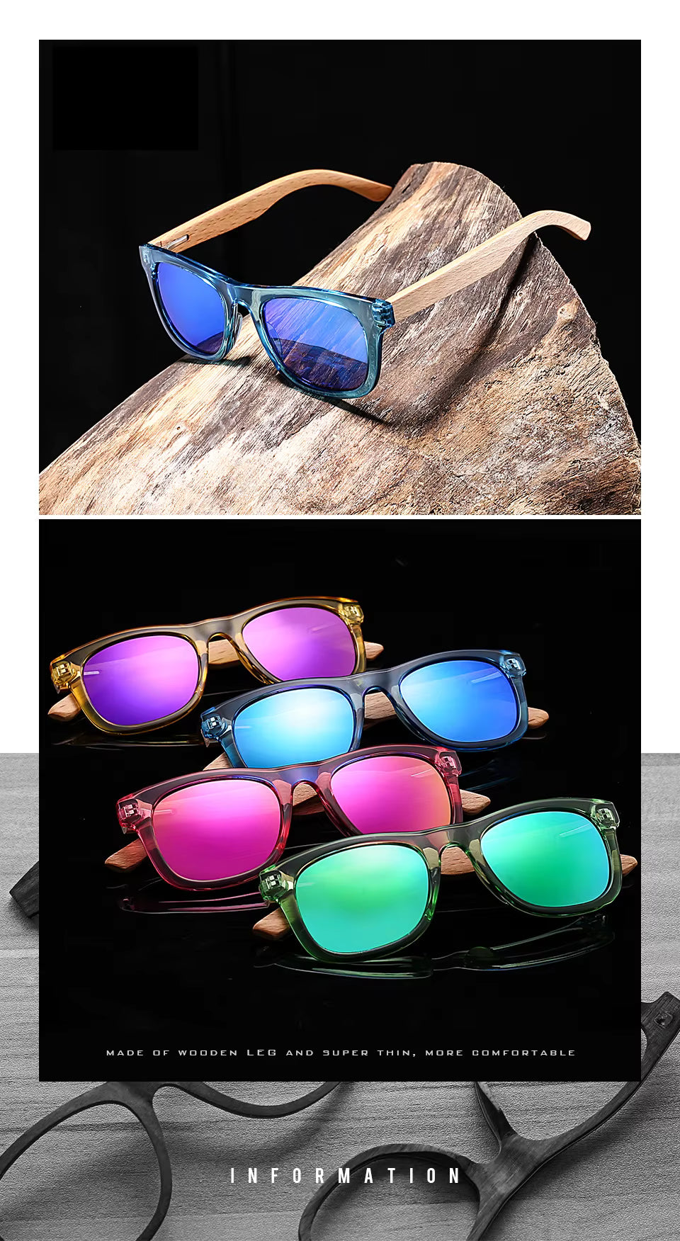 WOOD Children's Wooden Sunglasses