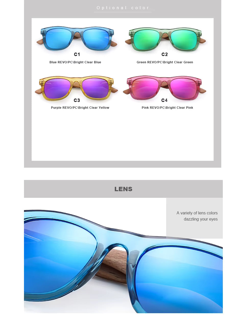 WOOD Children's Wooden Sunglasses