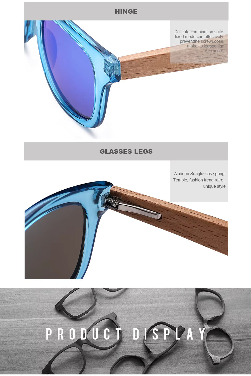 WOOD Children's Wooden Sunglasses