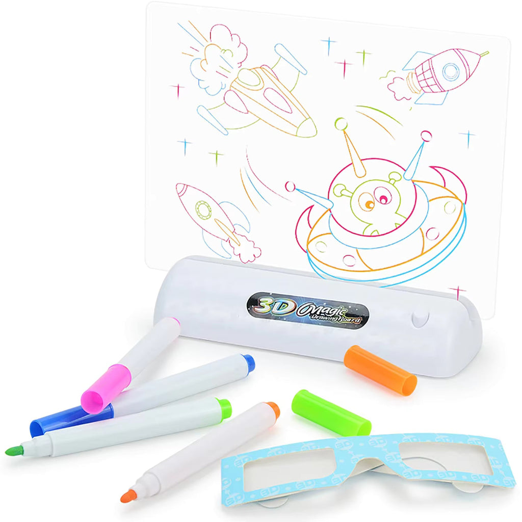 Magic 3D Flash Drawing Board - Multifunctional Color Toy