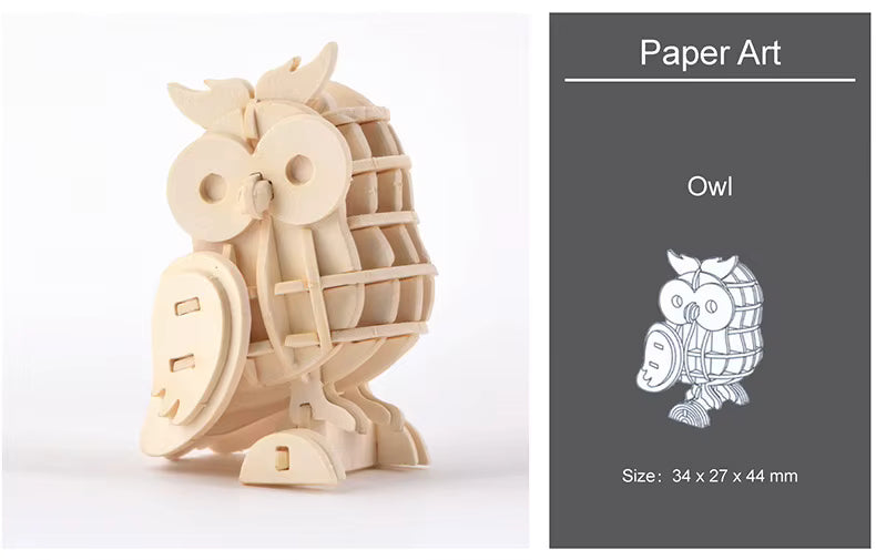 Montessori DIY 3D Wooden Puzzle Model