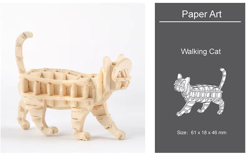Montessori DIY 3D Wooden Puzzle Model