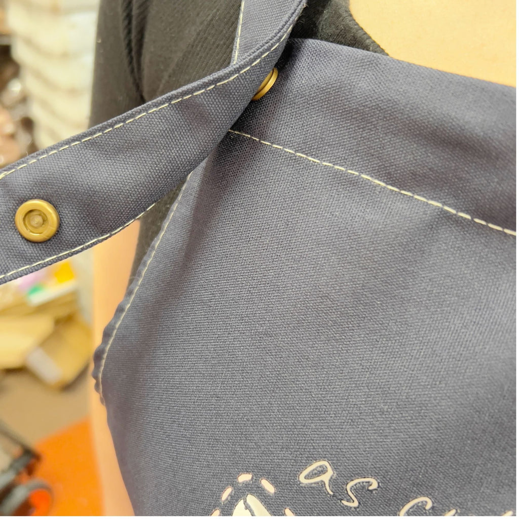 Canvas Cat Apron – Adjustable Cross-Back Chef Apron with Pockets