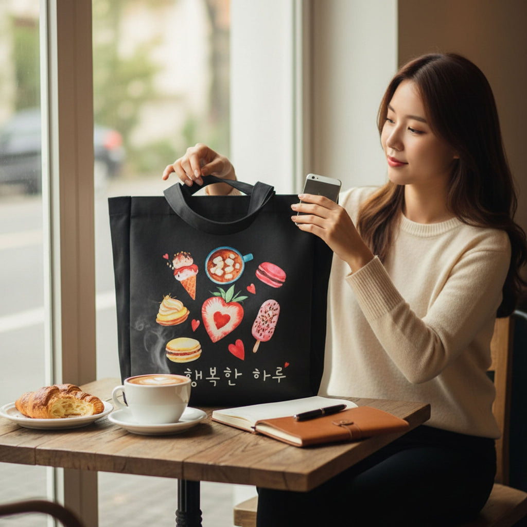 Korean Fashion Tote Soft Plaid Shoulder Bag for Women