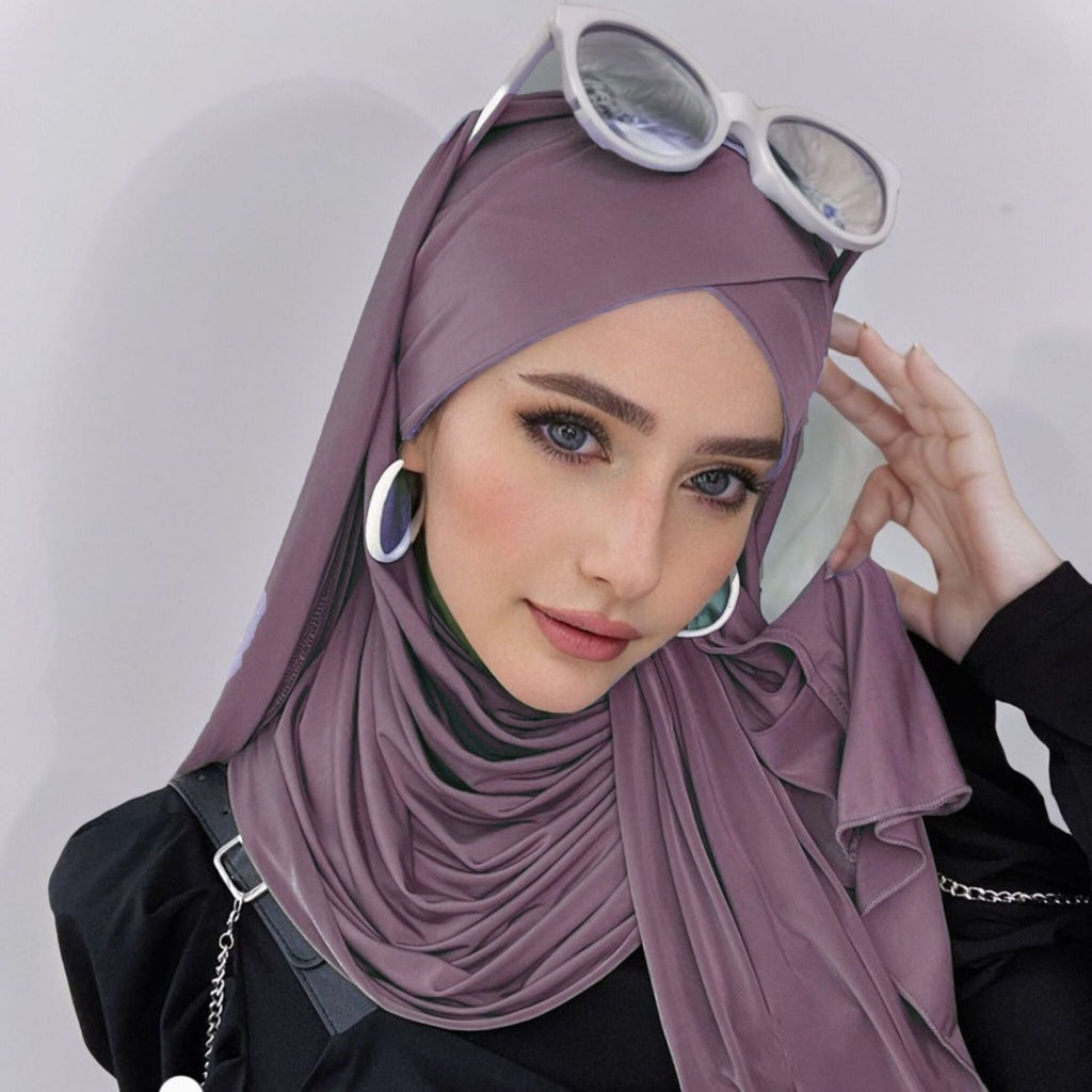 MH059 Solid Color Single Layer Cross Stretch Hijab