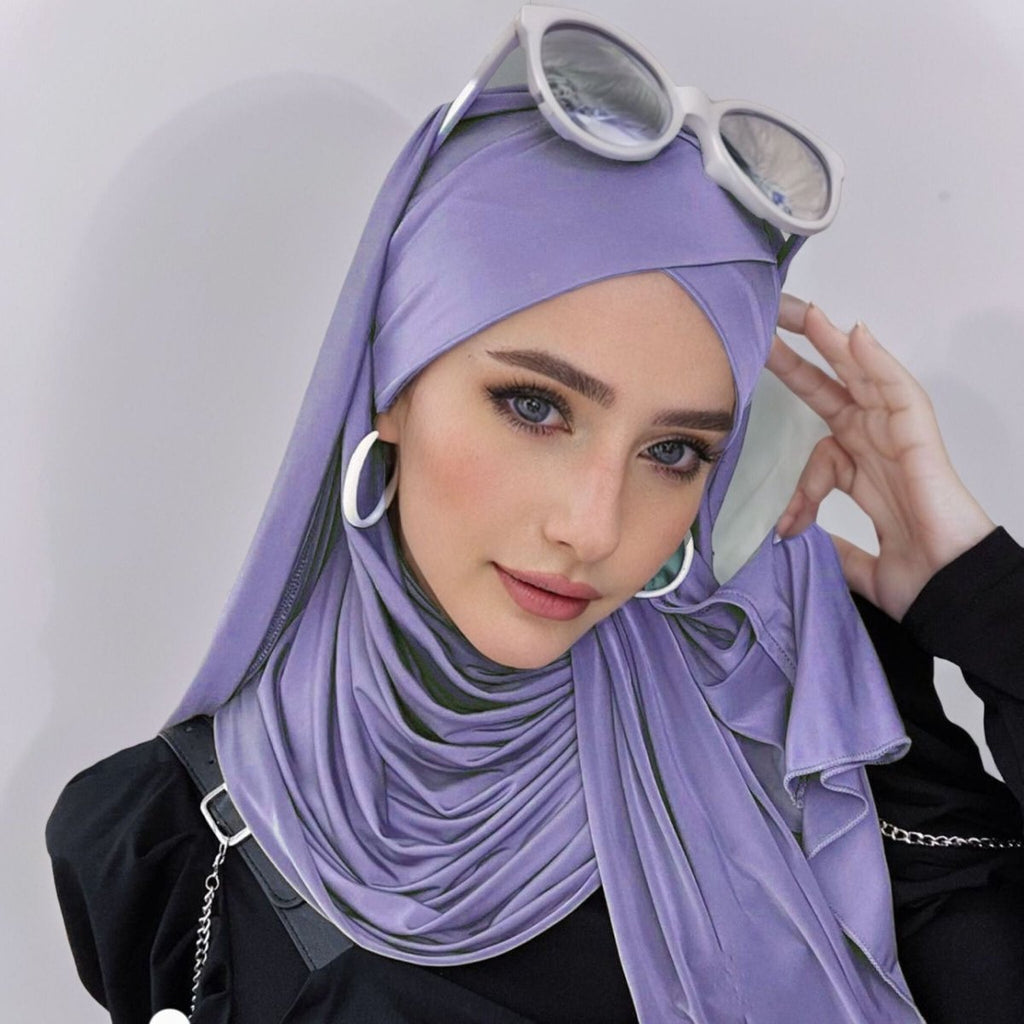 MH059 Solid Color Single Layer Cross Stretch Hijab