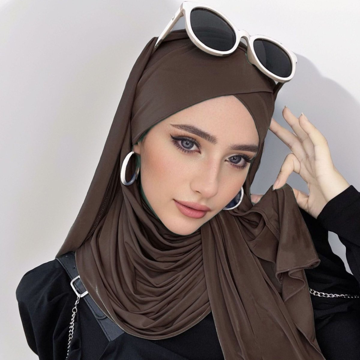 MH059 Solid Color Single Layer Cross Stretch Hijab