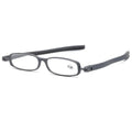 Mini Design Reading Glasses For Men Women Rotating Small Oval Presbyopia Eyewear Portable Unisex Reader Eyeglasses Mini Compact Slim Reading Glasses Lightweight Portable Readers