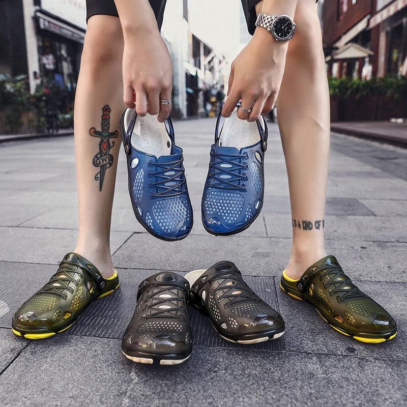 New Mens Sandals Summer Flip Flops Slippers Outdoor Beach Casual Shoes Sandals Water Shoes Outdoor Beach Yard Pool Shower Summer Sandals Outdoor Slippers