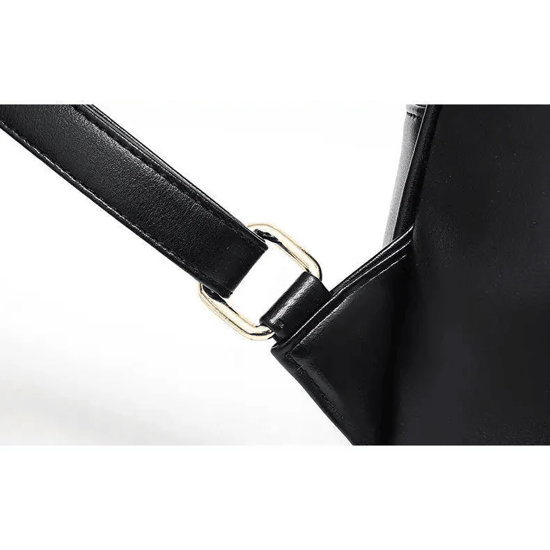 New PU Leather Business Backpacks For Ladies And Girls Fashion Designer Teenage Girls Student School Bags