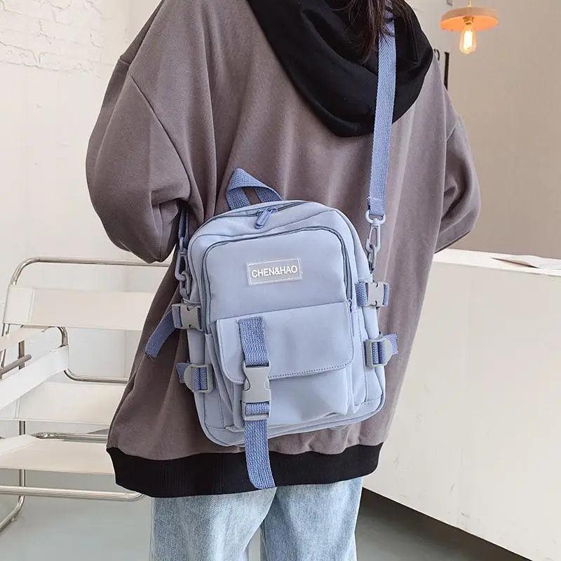 New Trendy Small Canvas Mini Backpack For Women And Girls Anti-theft Shoulder Bag And School Bag For Teenager Girls