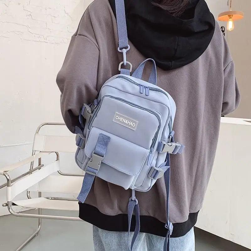 New Trendy Small Canvas Mini Backpack For Women And Girls Anti-theft Shoulder Bag And School Bag For Teenager Girls