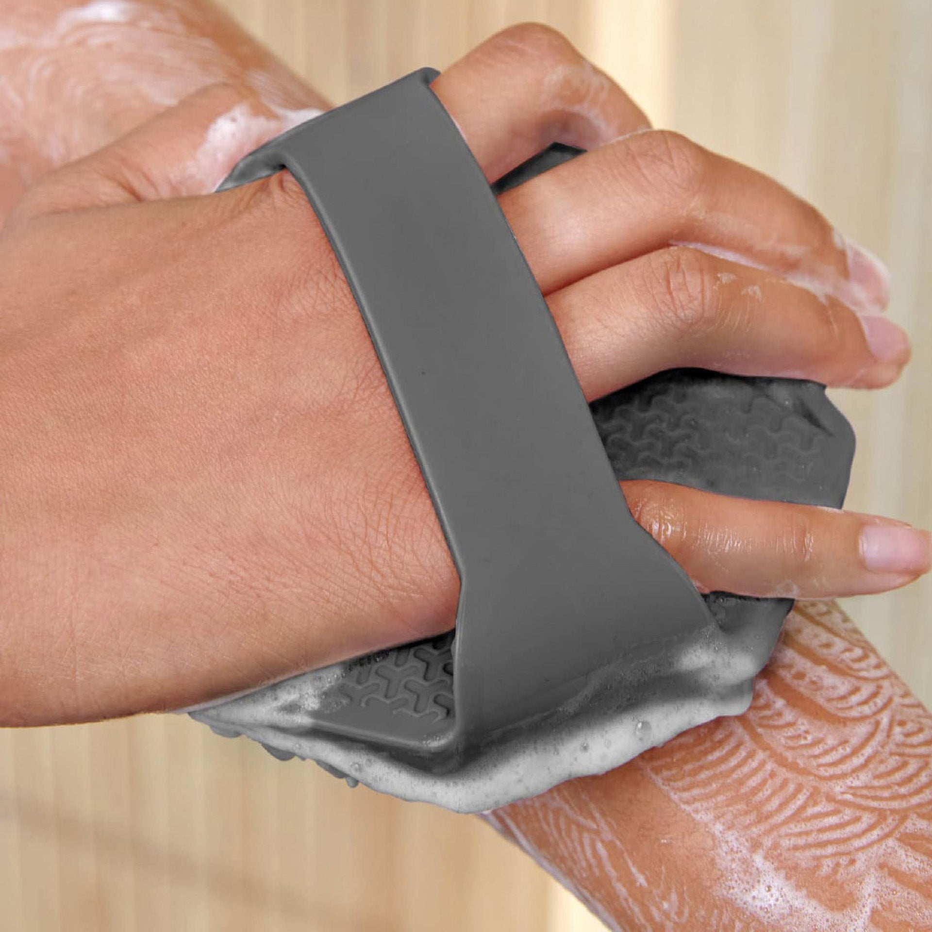2-Pack Non-Slip Silicone Body Scrubber – Exfoliating Brush for Shower