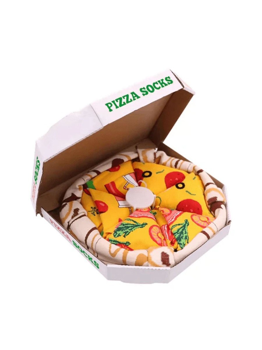 Novelty Pizza Socks – 4-Pack Fun Gift Set for Men & Women