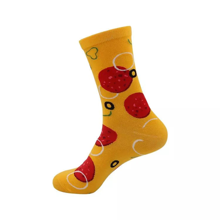 Novelty Pizza Socks – 4-Pack Fun Gift Set for Men & Women