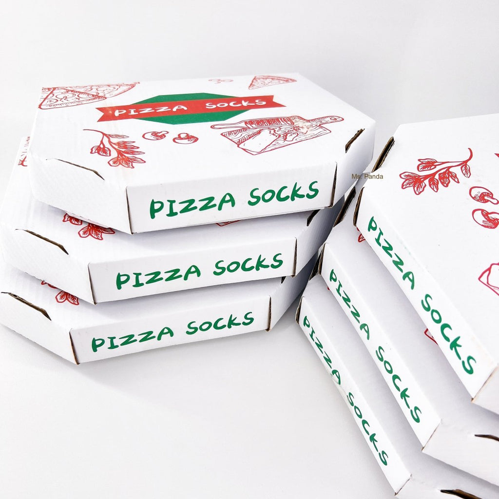 Novelty Pizza Socks – 4-Pack Fun Gift Set for Men & Women
