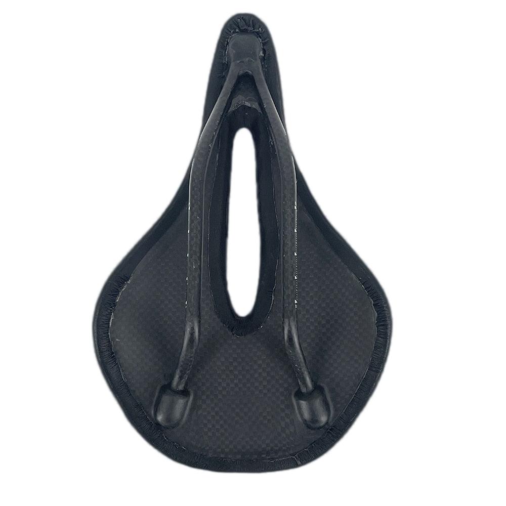 Full Carbon Saddle Road Bike Super Light Leather Carbon Bicycle Seat Optimized For Men Flexible And Comfortable Sit Bone Support Shock Absorbing Road Bike Saddle