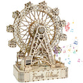 Playhiland 3D Wooden Puzzles for AdultsFerris Wheel with Music BoxBrain Teaser Puzzles for Boys and Girls