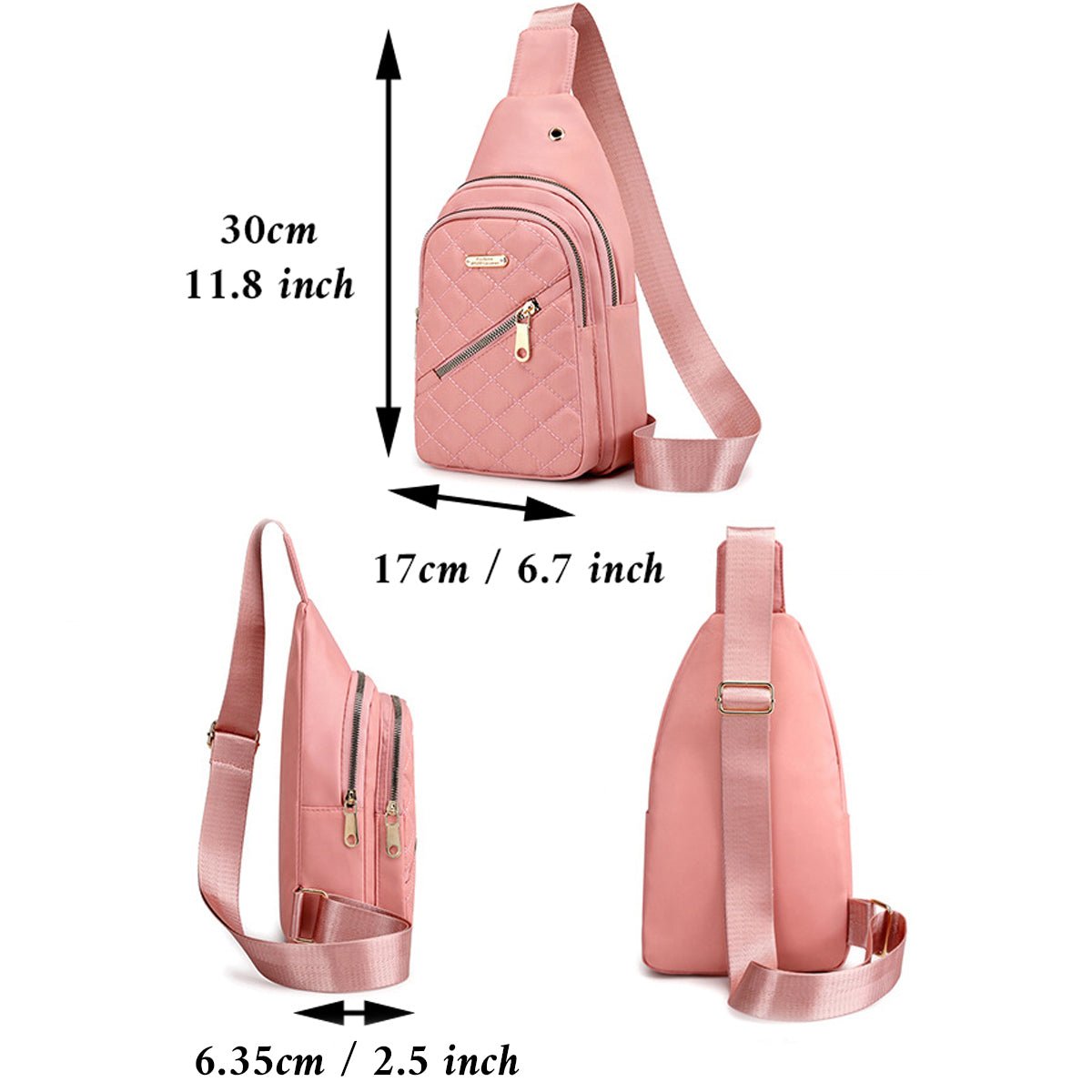 Small Chest Sling Backpack Water Resistant Nylon Shoulder Bag