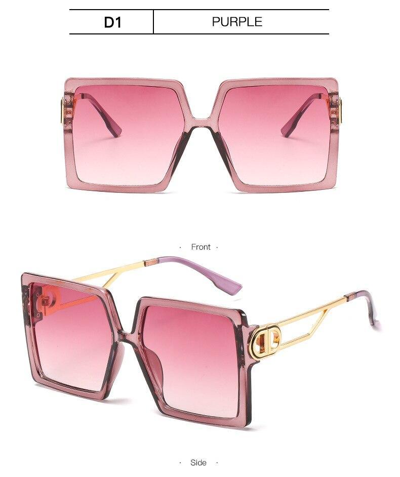 Square Oversized Sunglasses for Women Men Flat Top Fashion Shades Big Frame Sunglasses For Women With Hollow Glasses & New Legs Fashionable Sunglasses For Men & Women