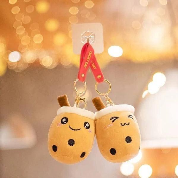 Cute Bubble Tea Keychains 3-Pack for Keys, Bags, and Gifts