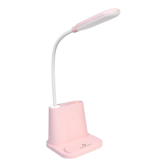 Touch Dimmable LED Desk Lamp 10W Wireless Charging/USB  Charging Table Light for Children Kids Reading Study Bedside Bedroom Decorative Table Lamp Cute Study Lamps for Bedroom Décor