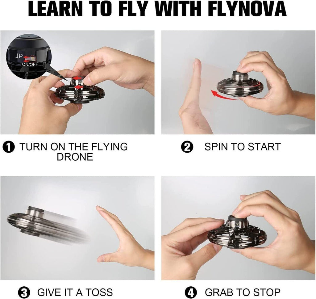 Flying Spinner Drone Toy – Rechargeable Mini UFO with Lights