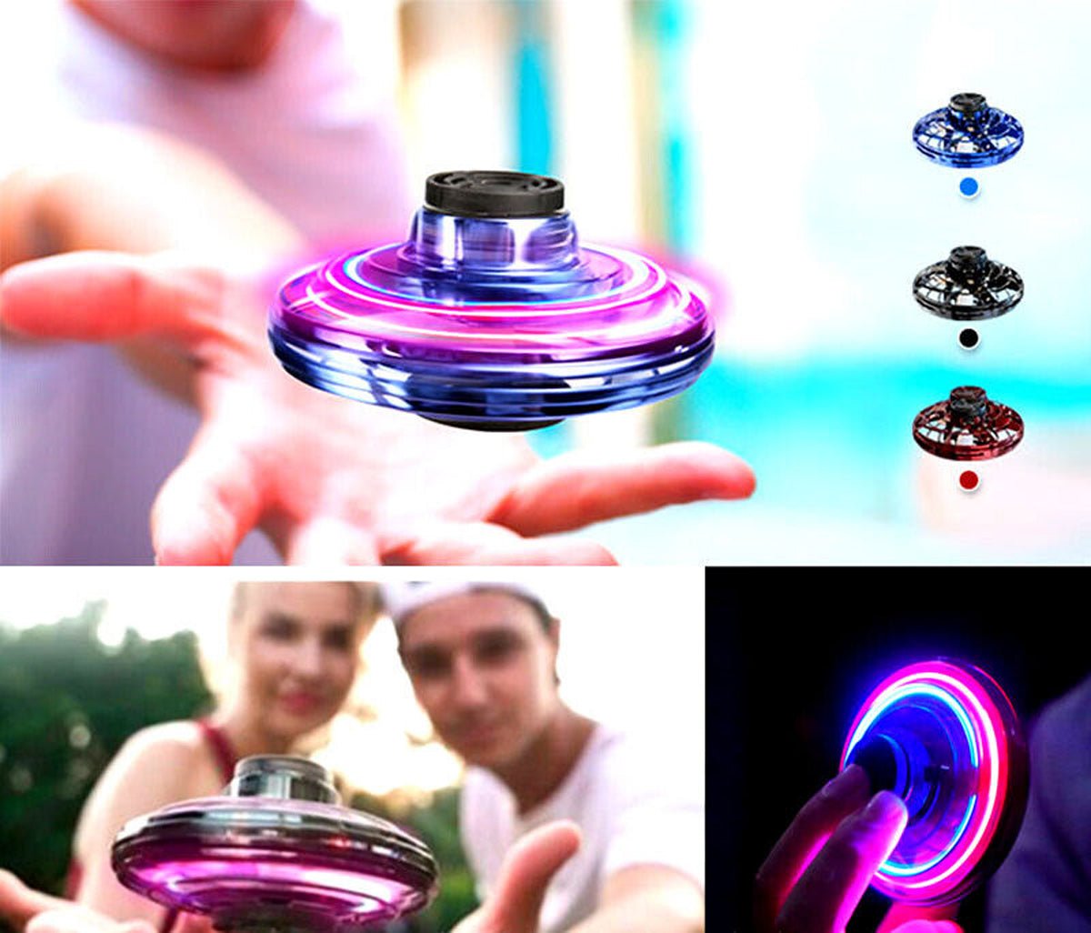 Flying Spinner Drone Toy – Rechargeable Mini UFO with Lights