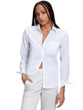 GAP Womens Classic Shirt Optic White L
